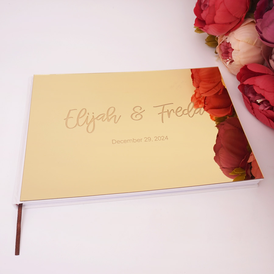 Personalized Guest Book - 25*18 CM spersonalizowana księga gości róża