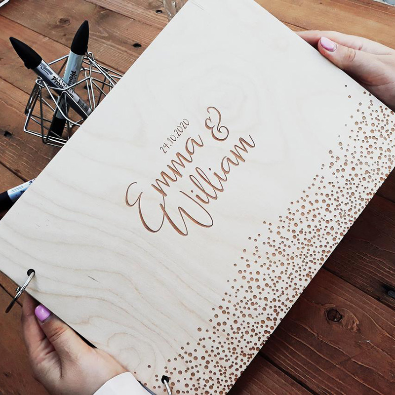 Wedding Supply List - Spersonalizowany ślub księga gości niestandardowe drewno