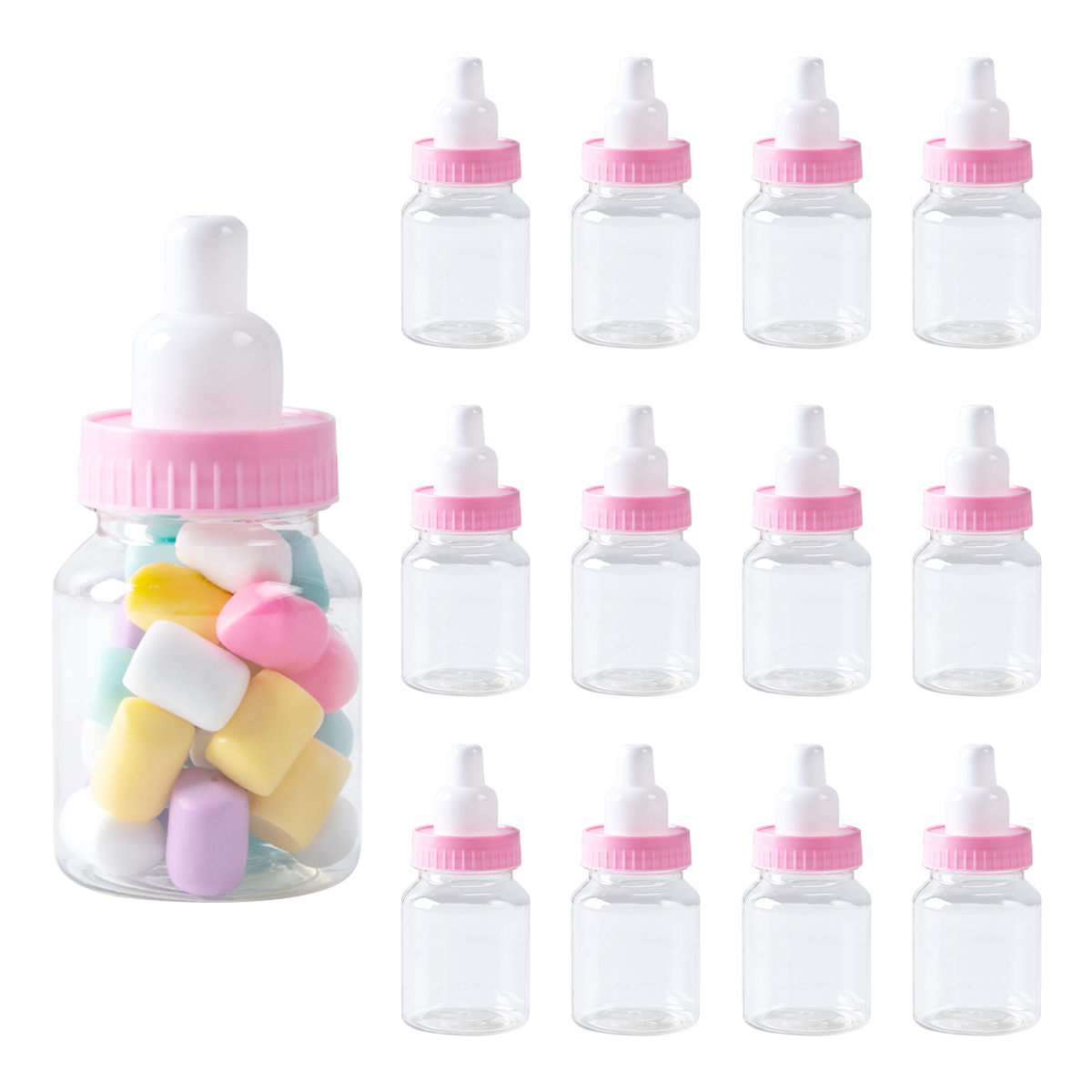 Wedding Supply List - 12/24Pcs Butelka na Baby Shower Niebieskie