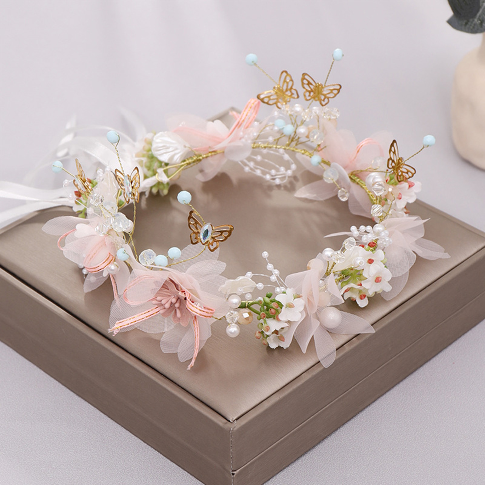 Wedding Supply List - Opaska do włosów z kwiatami dla