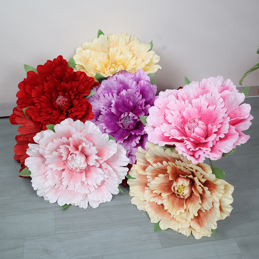 Wedding Supply Bulk - 30-80cm Gigantyczne Aksamitne Piwonie Sztuczne Kwiaty