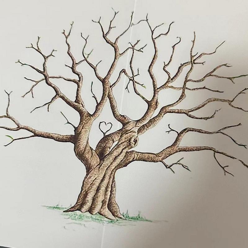 Drzewo z odciskiem palca Ślub  – Personalized Guest Book recenzja i cena