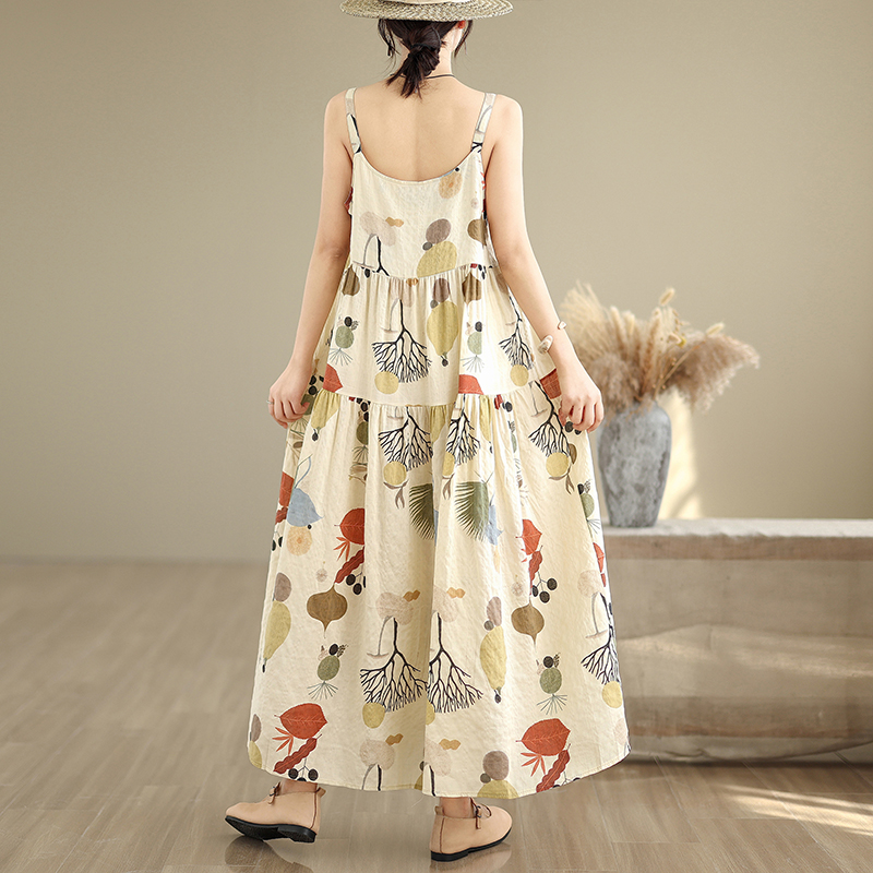 Sukienka maxi z bawełny i lnu  – Good Floral & Wedding Decor Supply recenzja i cena